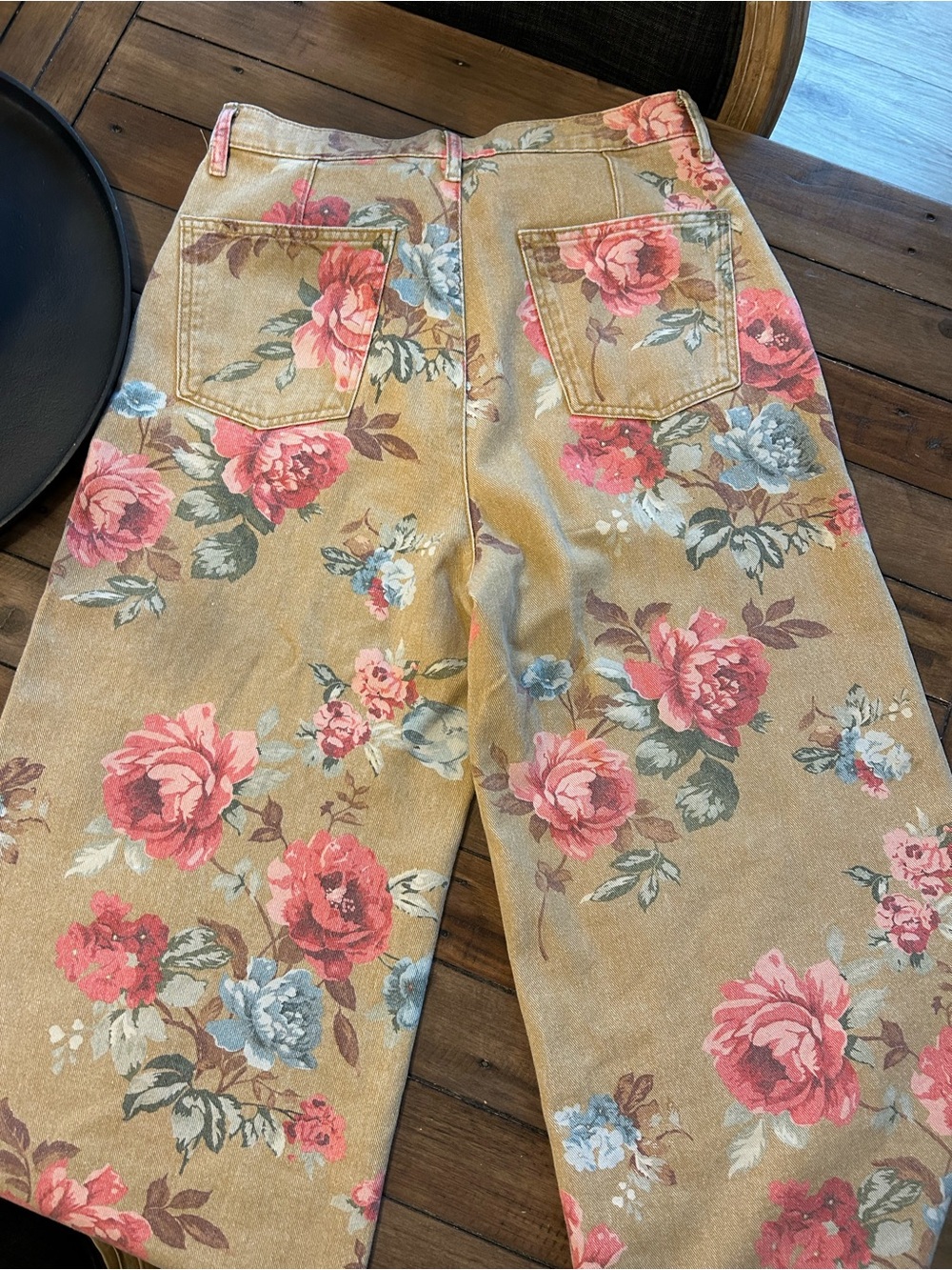 Anthropologie Pilcro Leon Floral Wide Leg Jeans 28 - Picture 14 of 16
